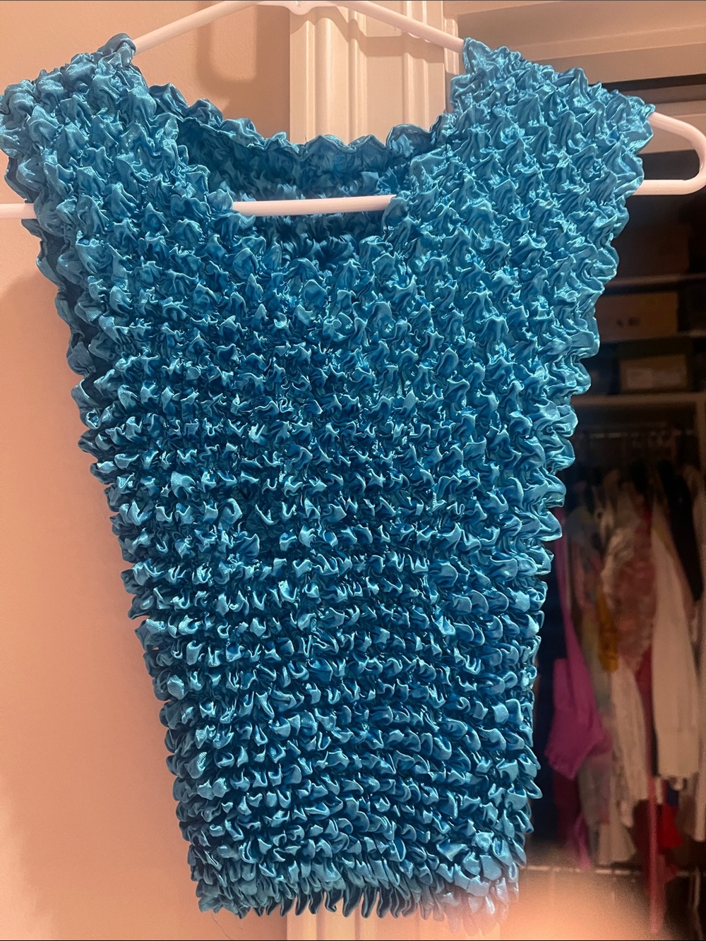 Colorful Multi-Textured Ruffle Tank Top - Picture 2 of 2